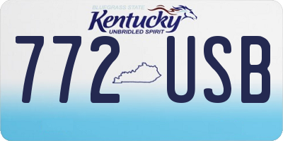KY license plate 772USB