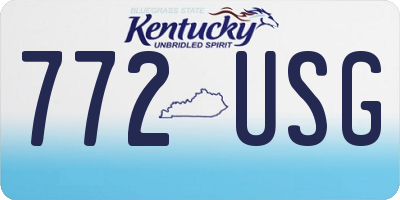 KY license plate 772USG