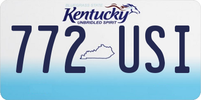 KY license plate 772USI