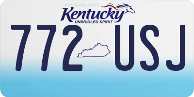 KY license plate 772USJ