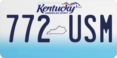 KY license plate 772USM