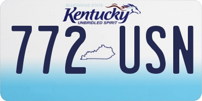 KY license plate 772USN