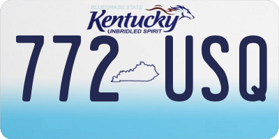 KY license plate 772USQ