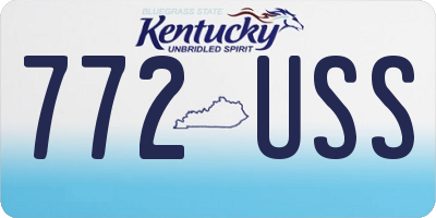 KY license plate 772USS