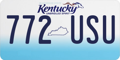 KY license plate 772USU