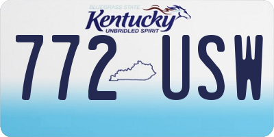KY license plate 772USW