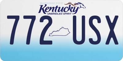 KY license plate 772USX