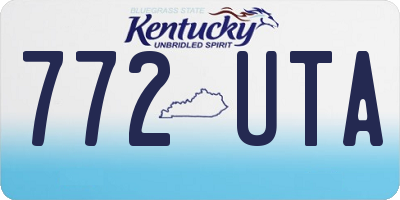 KY license plate 772UTA