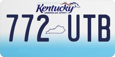 KY license plate 772UTB