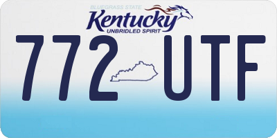 KY license plate 772UTF
