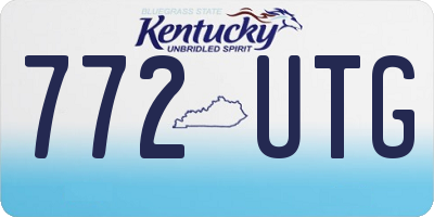 KY license plate 772UTG