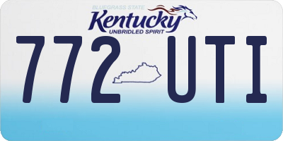 KY license plate 772UTI