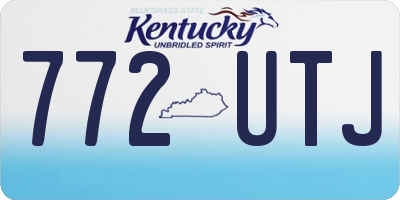 KY license plate 772UTJ