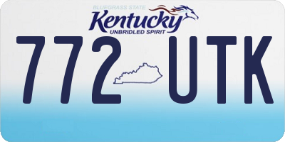 KY license plate 772UTK