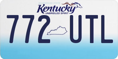 KY license plate 772UTL