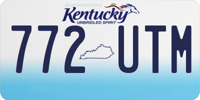 KY license plate 772UTM