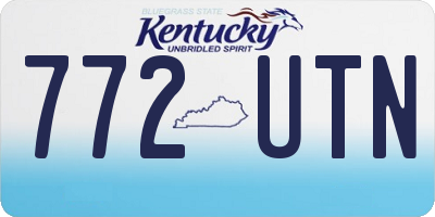 KY license plate 772UTN