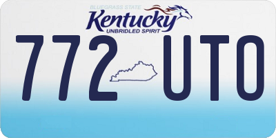 KY license plate 772UTO