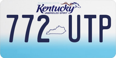 KY license plate 772UTP