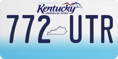 KY license plate 772UTR