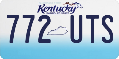 KY license plate 772UTS