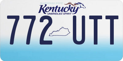KY license plate 772UTT