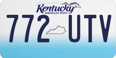 KY license plate 772UTV