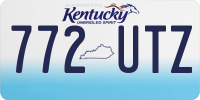KY license plate 772UTZ