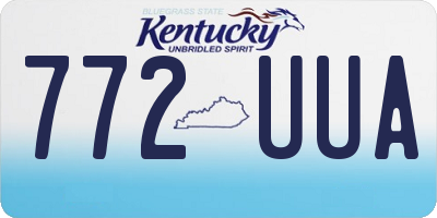 KY license plate 772UUA