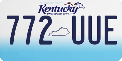 KY license plate 772UUE