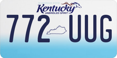 KY license plate 772UUG