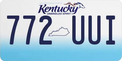 KY license plate 772UUI