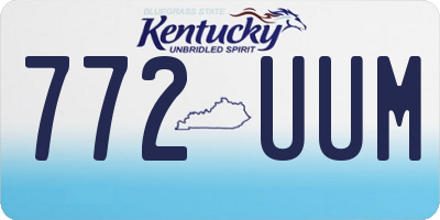 KY license plate 772UUM
