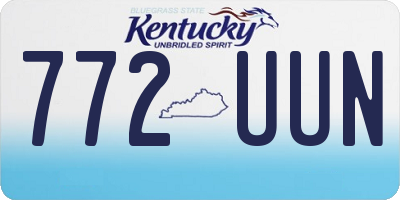 KY license plate 772UUN