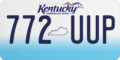 KY license plate 772UUP