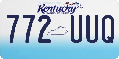 KY license plate 772UUQ