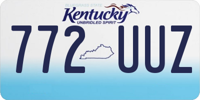 KY license plate 772UUZ