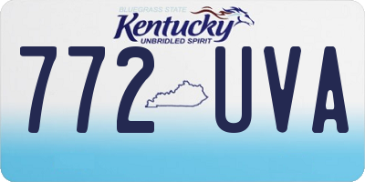 KY license plate 772UVA