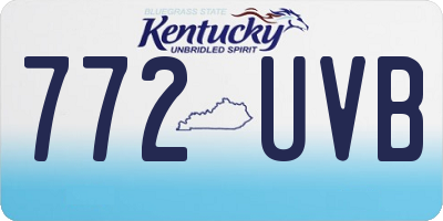 KY license plate 772UVB