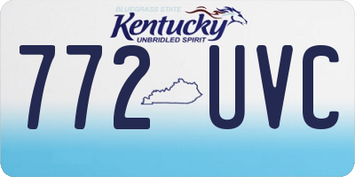 KY license plate 772UVC