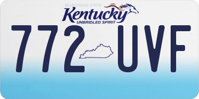 KY license plate 772UVF