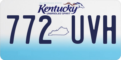 KY license plate 772UVH
