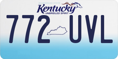KY license plate 772UVL