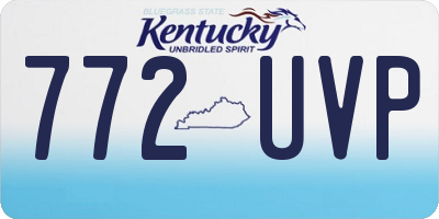 KY license plate 772UVP
