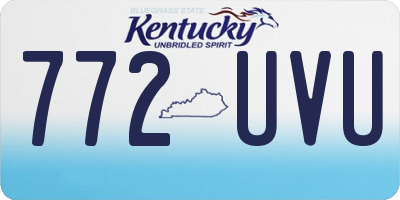 KY license plate 772UVU