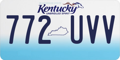 KY license plate 772UVV