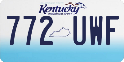 KY license plate 772UWF