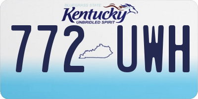 KY license plate 772UWH