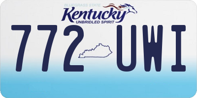 KY license plate 772UWI