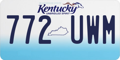 KY license plate 772UWM